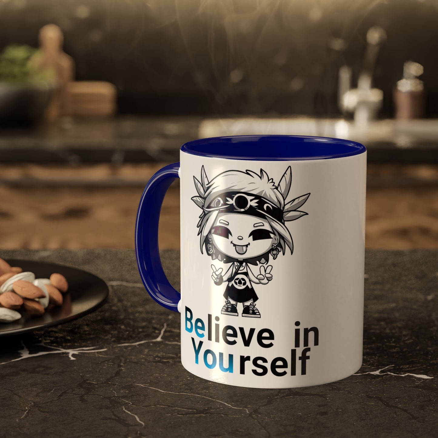 Colorful Mugs, 11oz, Believe in yourself chibi